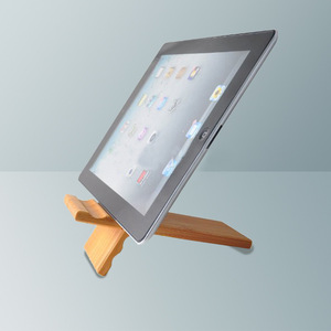 Creative 2-in-1 Bamboo Desktop <b>Stand</b> for Tablets and Phones - Simple, Modern, and Customizable - Product Image 1