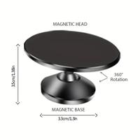 Support de téléphone magnétique double face rotatif à 360 degrés, antidérapant, anti-corrosion, portable pour la maison, la salle de sport, la voiturette de golf