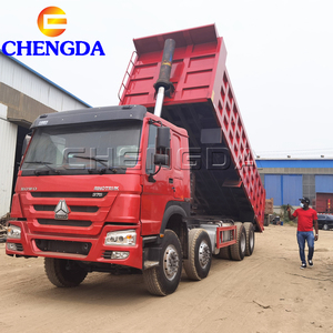Camion benne Sinotruk HOWO d'occasion, neuf, 371 ch, 8x4, 12 roues, pour le transport, à vendre - Product Image 3