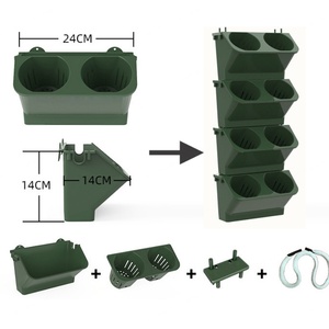 Pots de jardinage verticaux, jardinière murale intérieure, pot de jardinage mural en plastique, système d'arrosage automatique intelligent, pot mural vert, plantes d'intérieur - Product Image 4