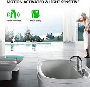 لون متغير Toliet ضوء ليلي تنشيط حركة المرحاض ضوء ليد الحمام تنشيط الاشعة البنفسجية - Product Image 6