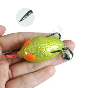 Topwater Frog Lures, Hollow Body Silicone Soft Frog Lure, Sequins Weedless  Topwater Lures, Topwater Frog Crankbait Tackle No. 1 Color