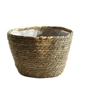 Woven Flower Pots Plant <b>Baskets</b> 3 Piece Set Indoor Home Planters Beige Storage <b>Baskets</b> - Product Image 5