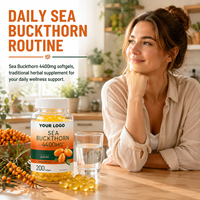 Capsules d'huile de graines d'argousier en gélules molles, 1000 mg, pour la peau, les cheveux et les ongles – Meilleur prix de vente