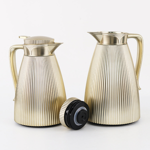 700ML/1000ml Thé Dallah Isolation Arabe Thermique Flacon Thermos Arabe Cafetière avec Intérieur en <span class=keywords><strong>Verre</strong></span> Rose - Product Image 2