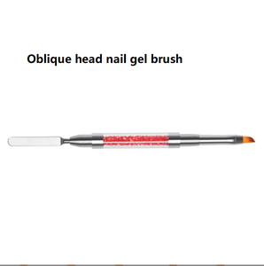 Ensemble de stylos pousse-cuticules et pinceaux à ongles 2-en-1 avec manche diamanté, outil de manucure pour la peinture au gel, idéal pour les salons - Product Image 3