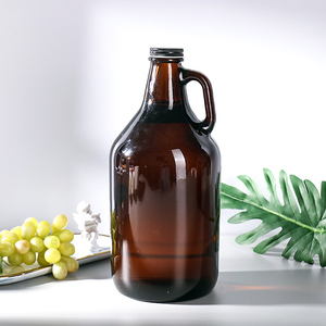Carafe à personnaliser en <span class=keywords><strong>verre</strong></span>, en ambre, 32oz, 64oz, <span class=keywords><strong>1l</strong></span>, 2l, komucha, pour bière, avec couvercle à vis noire, livraison gratuite - Product Image 6