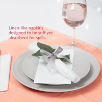 Serviettes en papier jetables personnalisées OEM ODM blanches 1 plis effet lin douces et absorbantes pour invités
