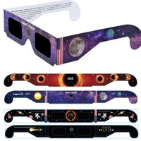 Lunettes 3D jetables unisexe S&H à monture carrée en papier, protection UV400, membrane Bard pour l'observation de l'éclipse solaire totale