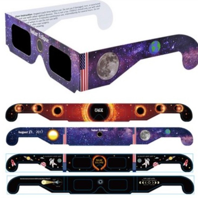 S&H Unisex Fashion Disposable Square Frame Spot Paper 3D Glasses UV400 Protection Bard Membrane Total Solar Eclipse Observation