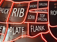 Enseigne néon LED personnalisée en forme de vache, décorative et positive, pour restaurant, fête, salon, boucher, anatomie de la vache, signalétique lumineuse, logo mural, décoration intérieure