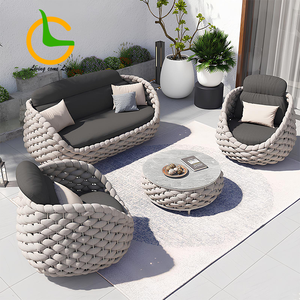 طقم أريكة حديقة مريح لمساحتك الخارجية - طقم أريكة حديقة خارجي أنيق للاسترخاء طقم حديقة فيلا عصري - Product Image 2