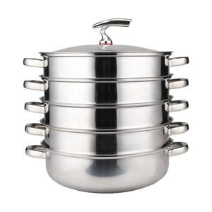 Yeni stil paslanmaz çelik buharlı tencere 5-Piece köfte deniz pirinç çorba pişirme ücretsiz nakliye için <span class=keywords><strong>Set</strong></span> - Product Image 6