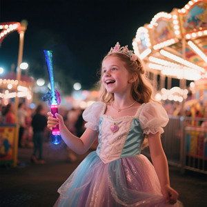 Mới Lạ Chất lượng cao linh hoạt khủng long <span class=keywords><strong>LED</strong></span> Wand uốn cong sợi quang nhấp nháy ánh sáng Stick cho trẻ em Nguồn cung cấp bên sinh nhật - Product Image 3