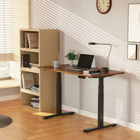 Cadre de bureau électrique moderne de luxe à moteur unique, convertible, avec hauteur réglable pour position assise ou debout, idéal pour l'ordinateur et le bureau