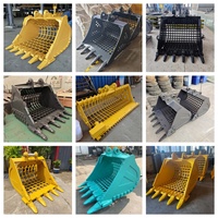 Personnalisation OEM disponible, Matériau haute résistance Q355 HM400, Compatible toutes marques, Godet squelette de roche robuste pour excavatrice