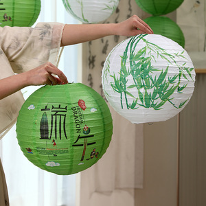Lanternes vertes et décorations pour le Festival des Bateaux du Dragon ; Nouvelles décorations de style chinois pour salons de thé et centres commerciaux pour le Festival des Bateaux du Dragon. - Product Image 4