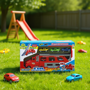 Camión de juguete Tir Catapulta de metal fundido a presión con 6 coches, 41 cm, para niños de 3 años en adelante - Product Image 3