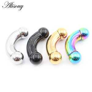 Piercing per il corpo in acciaio inossidabile all'ingrosso: anello per naso, capezzolo, barbell curvo, <span class=keywords><strong>orecchino</strong></span> per trago, barra per sopracciglio, gioielli per il corpo di grandi dimensioni - Product Image 2