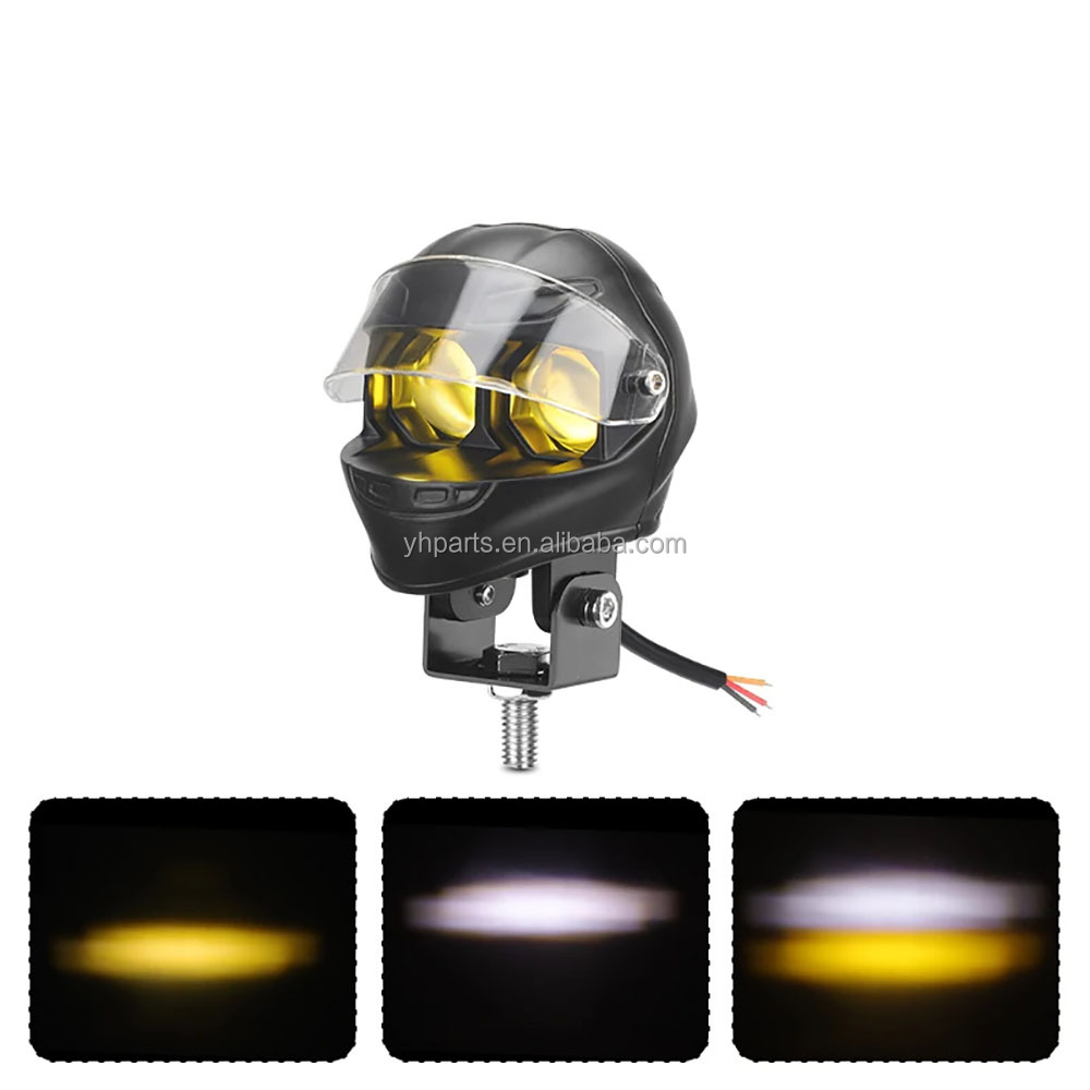 Caja negra / Luz blanca + amarilla