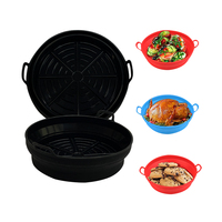 Panier de friteuse à air pliable personnalisé facile à nettoyer revêtement de friteuse à air pliable en silicone marmite de cuisson pour la cuisine