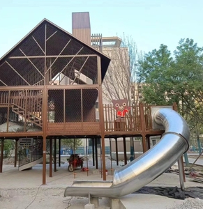 Phụ Tùng Ngoài Trời Ống Bể Bơi Nhà Chơi Trẻ Em Bằng Nhựa Lớn Cho Sân Chơi Cầu Trượt Nước Bằng Thép Không Gỉ - Product Image 1