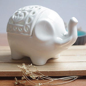 Tùy chỉnh bán buôn dễ thương Elephant Shape Hollow Out gốm tealight người giữ ngọn nến - Product Image 6