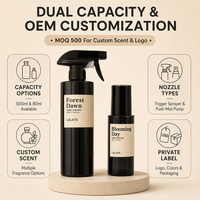 Usine Personnalisée Labels Privés Non Toxique Naturel Organique Plante Huile Essentielle Parfum Chambre Vaporisateur Odeur Bon désodorisant