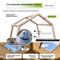 Carpa Inflable 8+8.8 con Toldo de TPU, Postes, Uso en las Cuatro Estaciones, Capacidad para 3-6 Personas, Tela de Algodón