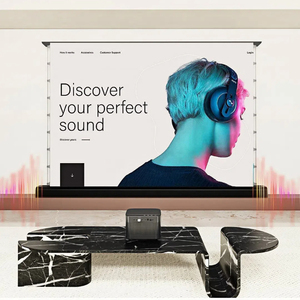 Màn chiếu Fresnel điện tự động nâng lên 110 inch 4K <span class=keywords><strong>CE</strong></span>, màn chiếu chiếu sàn ALR mới - Product Image 3