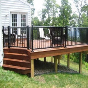 Màu Đen Bột Tráng Nhôm Hàng Rào Trọng Lượng Nhẹ Cầu Thang Lan Can/Sàn Lan Can/Hàng Rào Nhôm Đen - Product Image 5