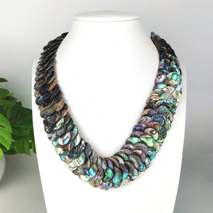 Collar de Conchas de Abulón Natural Estilo Boho, Joyería de Madreperla, Collar de Conchas Gruesas con Diseño de Escamas de Pescado, Venta Caliente 2025 - Product Image 2