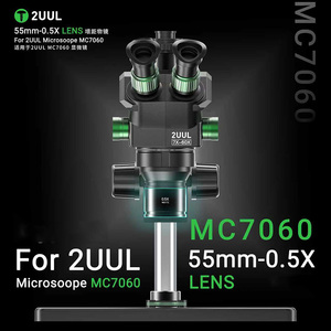 <span class=keywords><strong>Objectif</strong></span> 2UUL MS05 55mm-0.5X pour microscope 2UUL MC7060 – <span class=keywords><strong>Objectif</strong></span> de caméra de microscope à entretien pratique pour outils de réparation de téléphones - Product Image 1