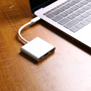 2024 vendita a caldo transfrontaliera USB C a <span class=keywords><strong>3</strong></span> in 1 HDTV 4K + PD <span class=keywords><strong>di</strong></span> ricarica + <span class=keywords><strong>3</strong></span>.0 adattatore per Hub USB in lega <span class=keywords><strong>di</strong></span> alluminio disponibile - Product Image 6