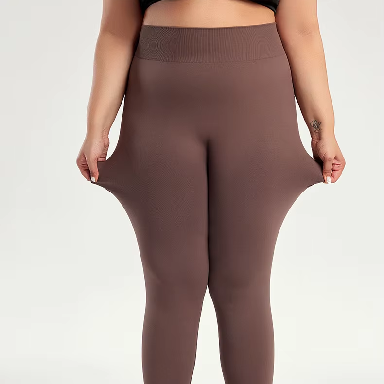 Plus Size Seamless High Waist Yoga Leggings for Women Tummy Control Breathable Solid Full Length Workout Pants