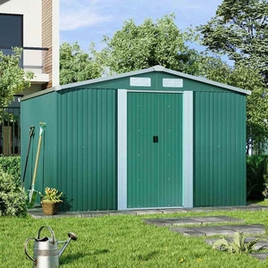 Outdoor Metal Garden Shed Waterproof Steel Frame Easy Assembly Nature Type <strong>Storage</strong> <strong>Unit</strong> Para <strong>Backyard</strong> Tool Room Pressure Treated - Product Image 5