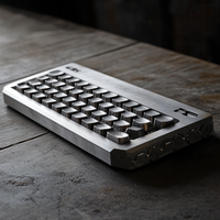 Clavier de jeu mécanique en acier inoxydable/aluminium usiné avec précision par CNC, rétroéclairage RVB, personnalisable, filaire/sans fil, ergonomique