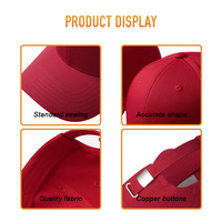Casquette de baseball vintage en gros, 6 panneaux, broderie personnalisée 3D, logo brodé, durable
