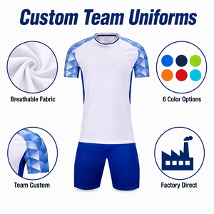Aiju Vente en gros de maillots de football personnalisés imprimés pour l'été, ensemble respirant à séchage rapide, tenue d'équipe pour l'entraînement et les matchs, vêtements pour hommes - Product Image 4