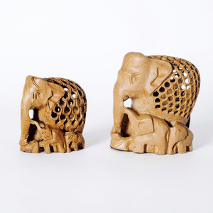 Ambari estatua de elefante/suministros de artesanía de madera/de madera artesanal - Product Image 1