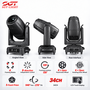 Projecteur LED 1000W à écran tactile LCD, tête mobile, IP66, CMY+CTO, contrôle DMX, angle de faisceau 4-47° pour clubs – Approvisionnement direct usine - Product Image 3