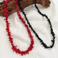 Conjunto de Collar y Pulsera de Perlas de Agua Dulce de Verano, Pulseras de Moda con Cuentas de Coral Estilo Playa
