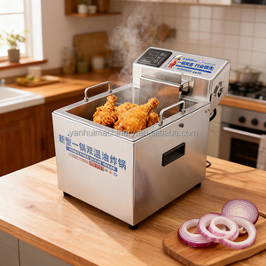 Friteuse électrique commerciale 9L à poser sur comptoir, machine à frire le poulet, friteuse à cuve unique avec contrôle numérique - Product Image 1