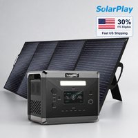 Générateur solaire Solarplay 2400W 2160Wh avec panneau solaire 400W, 30% ITC, éligible à la remise, alimentation de secours domestique, certifié UL
