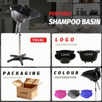 Meubles de salon à prix avantageux, bac à shampooing portable moderne avec réservoirs de 10 L pour instituts de beauté haut de gamme