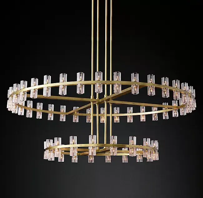 Modern custom gold long ceiling pendant lighting large Home Decor living room chandeliers light led luxury k9 crystal chandelier