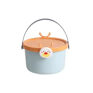 Creative handheld classification plastic toy storage bin can be used for multiple purposes Portable plastic toy storage bin