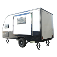 Camping-car/caravane/camping-car américain standard 2024 de 14 pieds en aluminium avec glissière pour le camping et les voyages avec une pièce extérieure à utiliser
