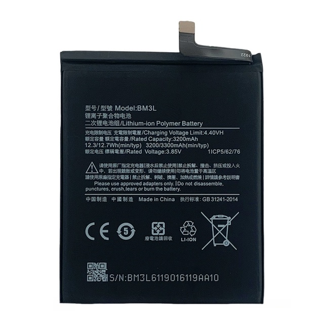 REAL CAP Replacement Battery BM3L for Xiaomi Mi 9 Smartphone MI9 Mobile Cell Phone High Quality Ion Batteries Factory Customized