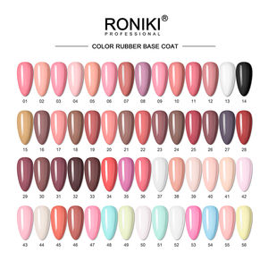 RONIKI <span class=keywords><strong>Base</strong></span> <span class=keywords><strong>et</strong></span> couche de finition pour vernis Gel vernis sans acide hybride <span class=keywords><strong>semi</strong></span>-permanent Lot ongles supérieurs mats <span class=keywords><strong>Base</strong></span> en caoutchouc épais - Product Image 1
